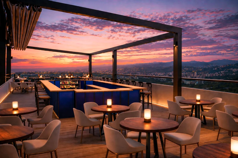 Rooftop terrace BLUE
